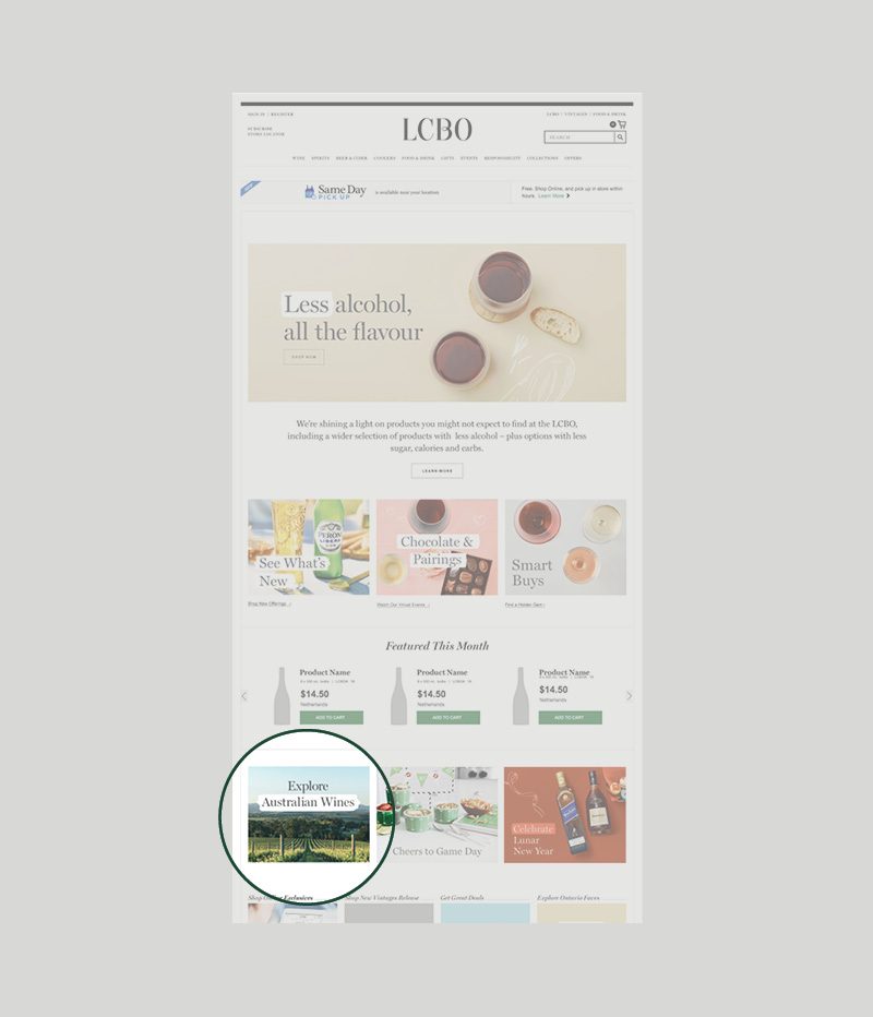 Feature Page Home Page Location