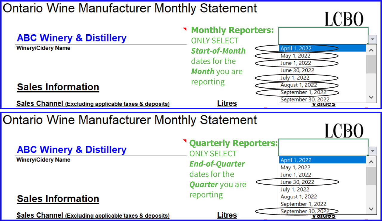 Populating Correct Monthly or Quarterly Reporting Date